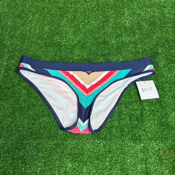 Skye Banded Mid Waist Full Coverage Hipster Bikini Bottoms Swimwear Size S NEW - Picture 1 of 11